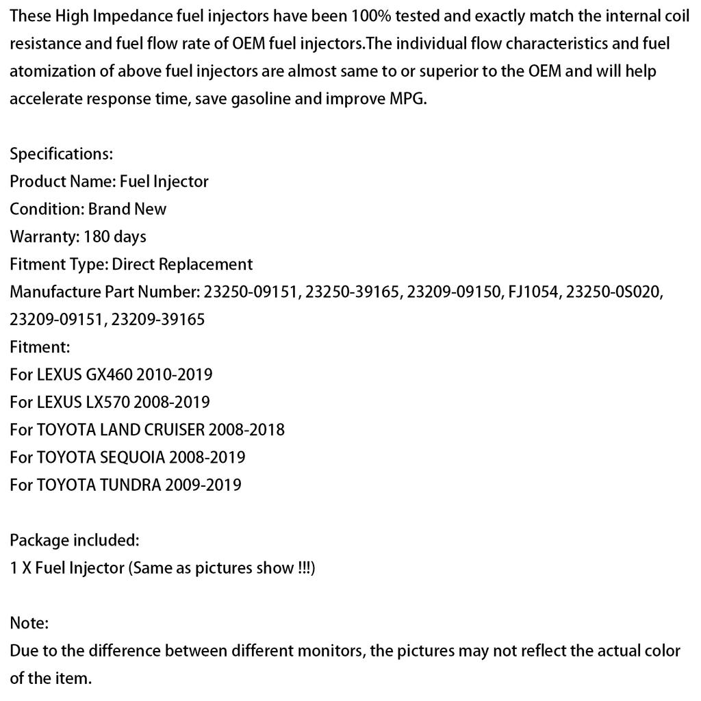 1 шт. Топливная форсунка 23250-0S020 подходит для Toyota Tundra Sequoia 4.6L 5.7L 2008-2019