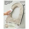 Double-sided Toilet Seat Cushion Stripe Plush Toilet Seat Pad  Household Four Seasons