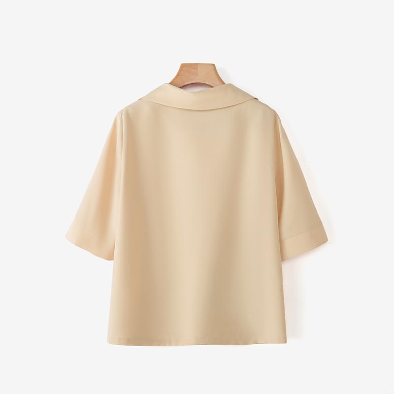 ZANZEA Женская повседневная блузка с высоким воротником, свободного кроя, с цветочной вышивкой, с рукавом три четверти, летняя