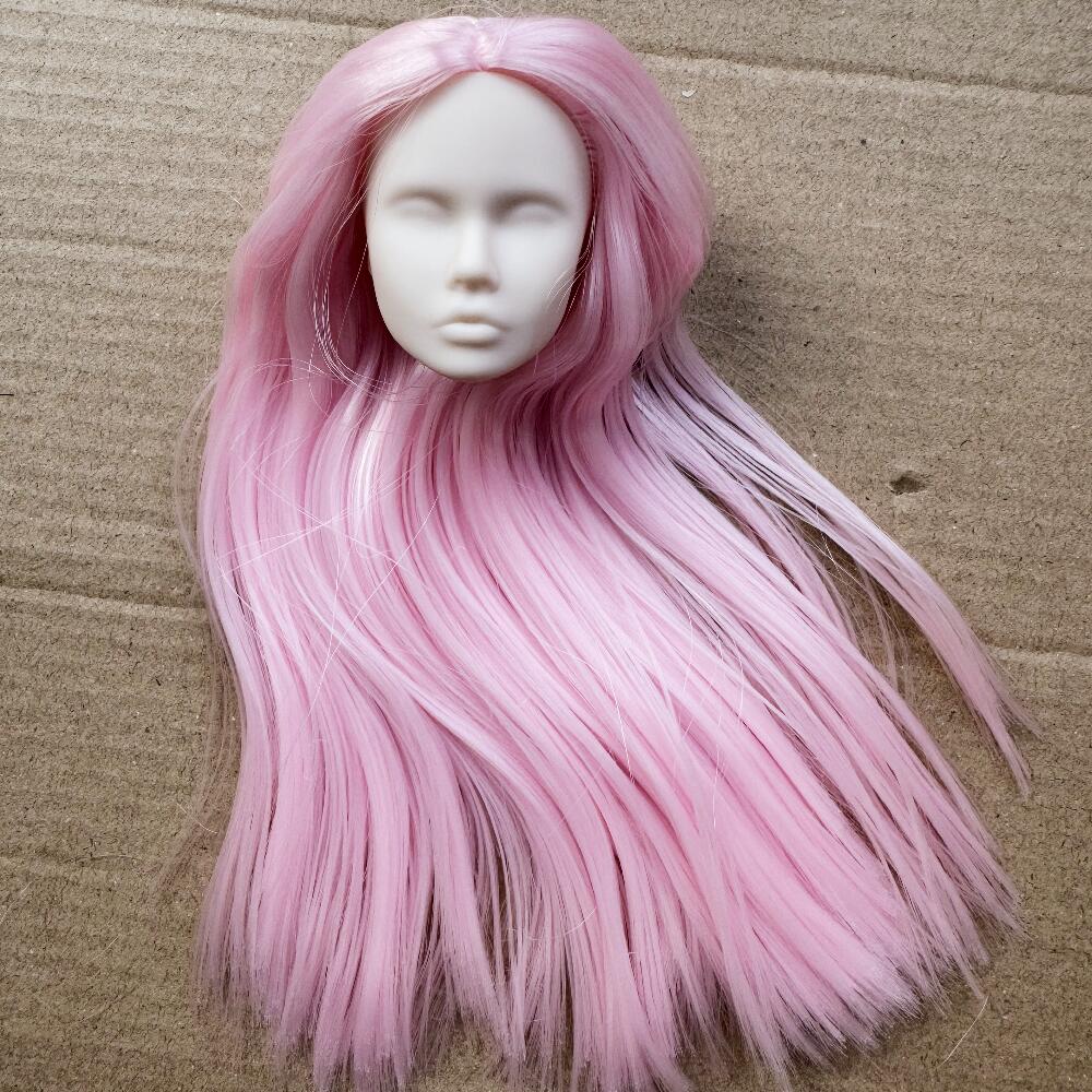 Голова куклы Poppy Blank Face Doll Heads DIY для тренировочного макияжа, лысая, масштаб 1/6, детали для рукоделия и изготовления кукол, кремовый, белый, бежевый тон кожи.