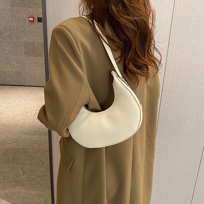 Yogodlns New Niche Shoulder Bag for Women Fashion Underarm Bag Designer Half-moon Bags Trendy Luxury Armpit Handbag