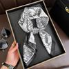 Imitation Silk Scarf For Women Flower Print Neckerchief Luxury Bandanna Square Scarf Spring/Sunmer Headband Hijab