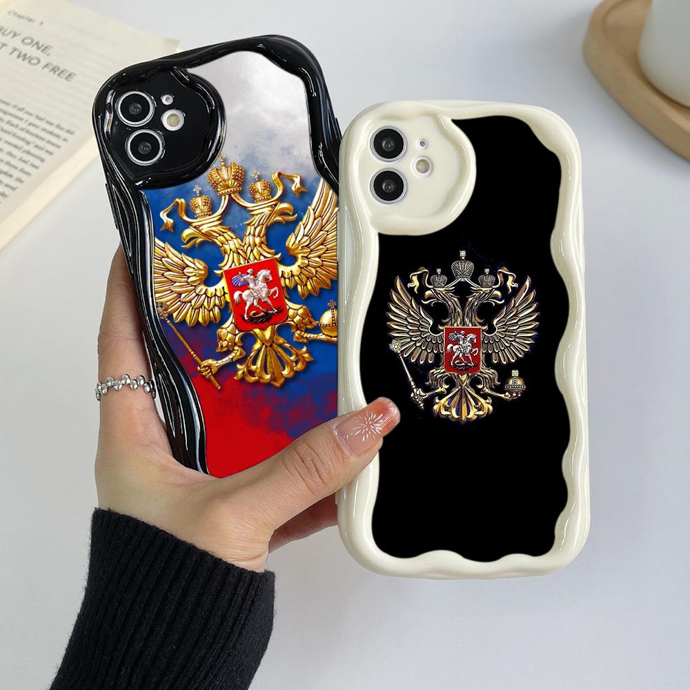 Ae96 Россия эмблема флаг дизайн искусство защитные чехлы для телефонов Xiaomi Poco X5 F6 Redmi Note 13 12 11 Pro 13C 12C A3 Huawei Honor 90 Wave TPU задняя крышка
