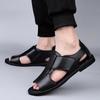 Fashion Men's Outdoor Comfortable Sandals Summer Men Cowhide Breathable Sandals Beach Men Casual Shoes High Quality Leather Men Sandals