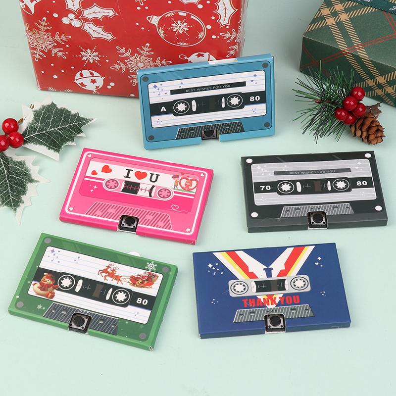 Фонографическая лента DIY записываемая 60 секундная голосовая аудиокассета приглашение на вечеринку рождественский подарок на день рождения годовщину