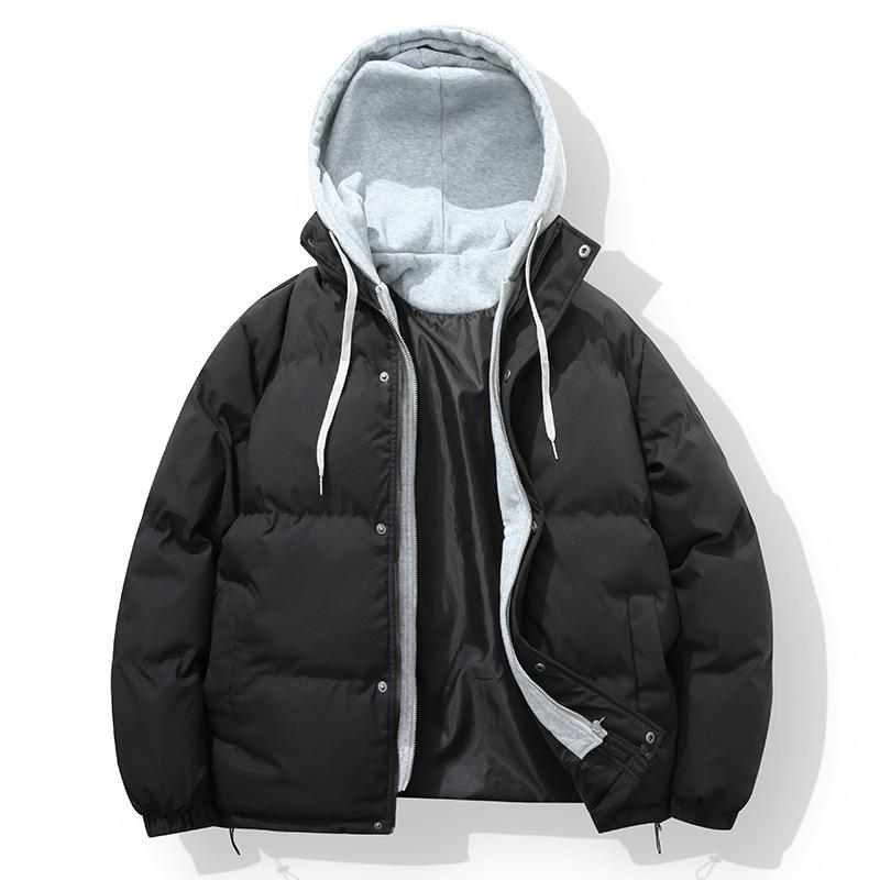 Поддельные двухкомпонентные хлопковые одежды, мужская модная хлопковая одежда, зимняя утолщенная новая одежда для хлеба, модное пальто