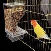 Bird Feeders Automatic Parrot Feeder Drinker Acrylic Seed Food Container Cage Accessories For Small And Medium Parakeets