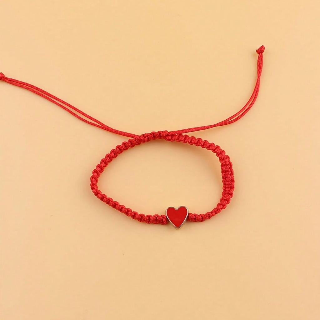 Комплект из 2 красных и черных браслетов дружбы для пары