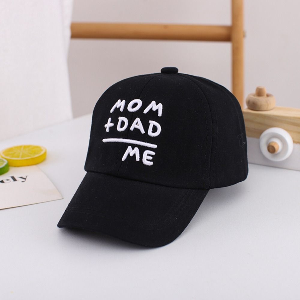 MOM+DAD=ME Embroidery Baseball Caps Cute Sunscreen Hats Fashion Children's Cap For Boys Girls