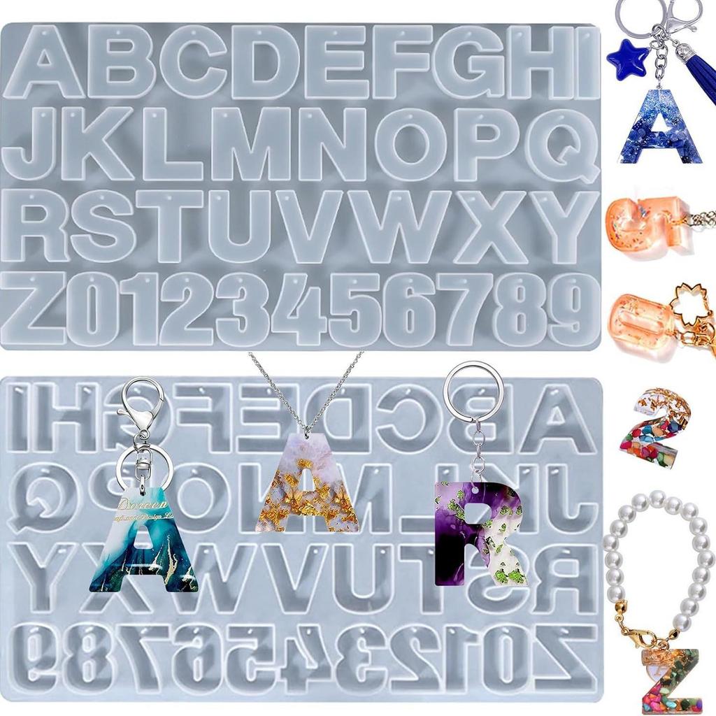 Силиконовая форма для изготовления украшений из эпоксидной смолы своими руками: Буквы и Цифры для Изготовления Подвесок
