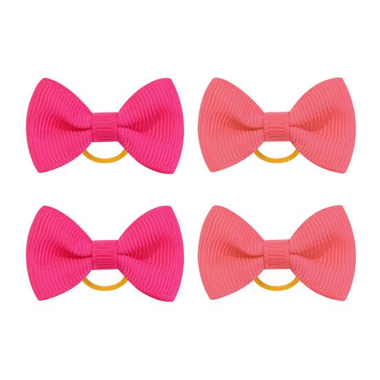 Puppy Dog Hair Bows with Rubber Bands Handmade Small Bowknot Dog Hair Accessories Pet Grooming Supplies