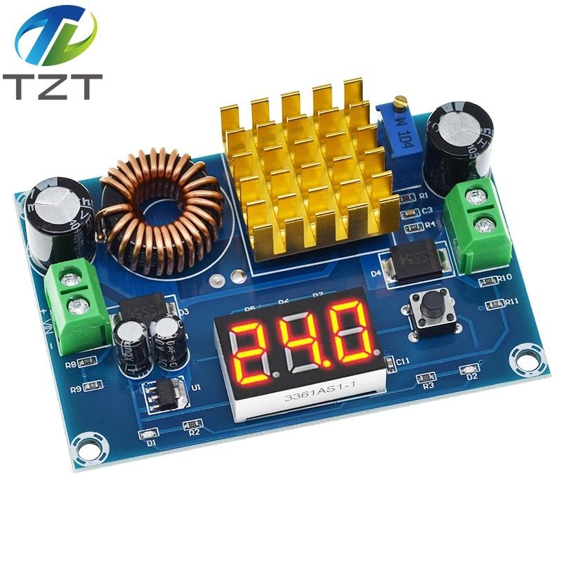 Повышающий модуль DC 3V-35V до DC 5V-45V с цифровым вольтметром, DC-DC повышающий модуль, плата повышающего преобразователя 5A, регулируемая мощность для напряжения