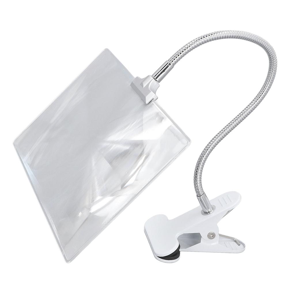 4X Большая лупа для чтения во весь лист с гибким гусиным горлом для пожилых