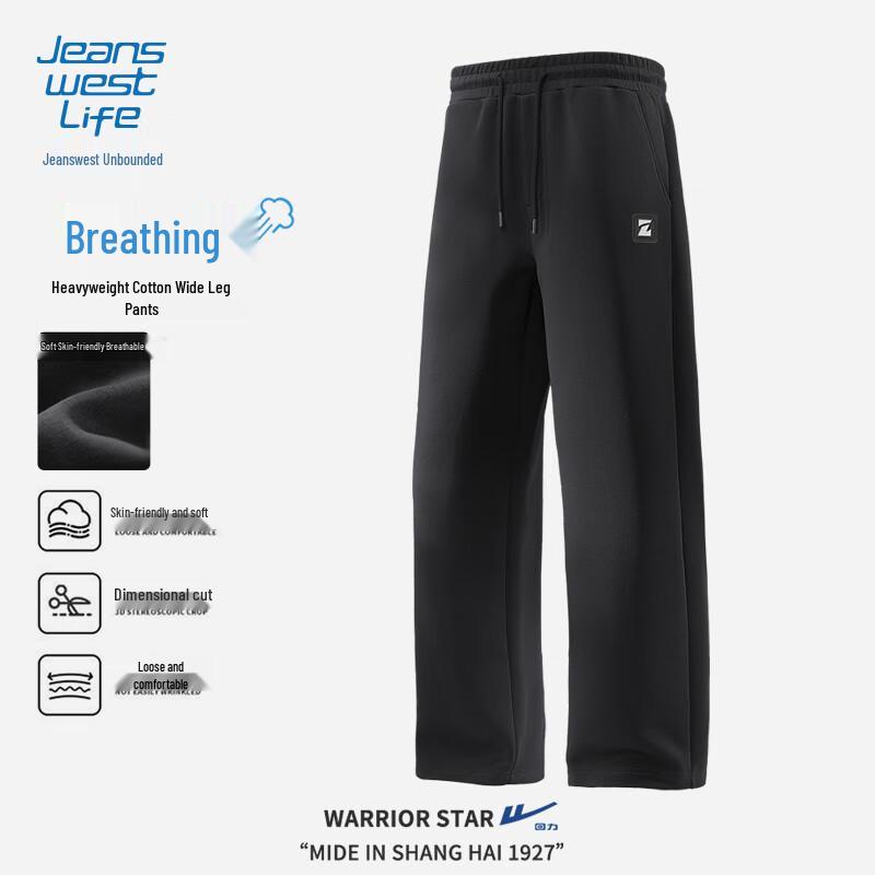 JEANSWEST LIFE Мужские повседневные спортивные штаны свободного кроя с прямыми штанинами