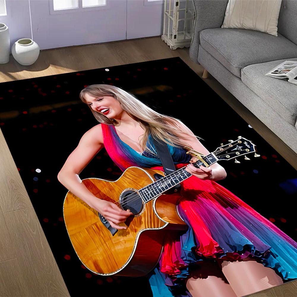 Taylor Swift Angel Themed Anti-Slip Rugs - Polyester Home Decor, Suitable for Bedrooms, Living Rooms, Doorways, Studios, and Decorations