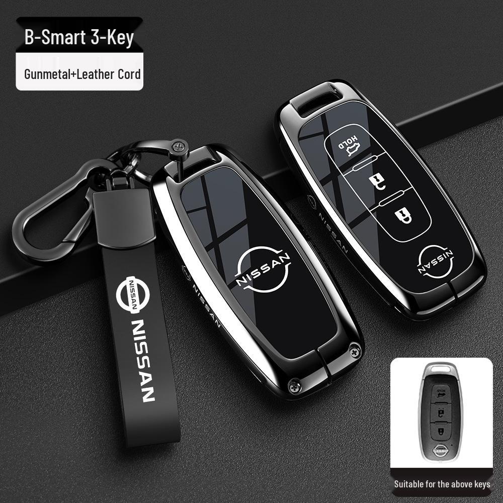 Чехол для ключей Nissan: Подходит для новых моделей Sylphy, Teana, Tiida, Qashqai, X-Trail, Bluebird, В комплекте брелок для мужчин