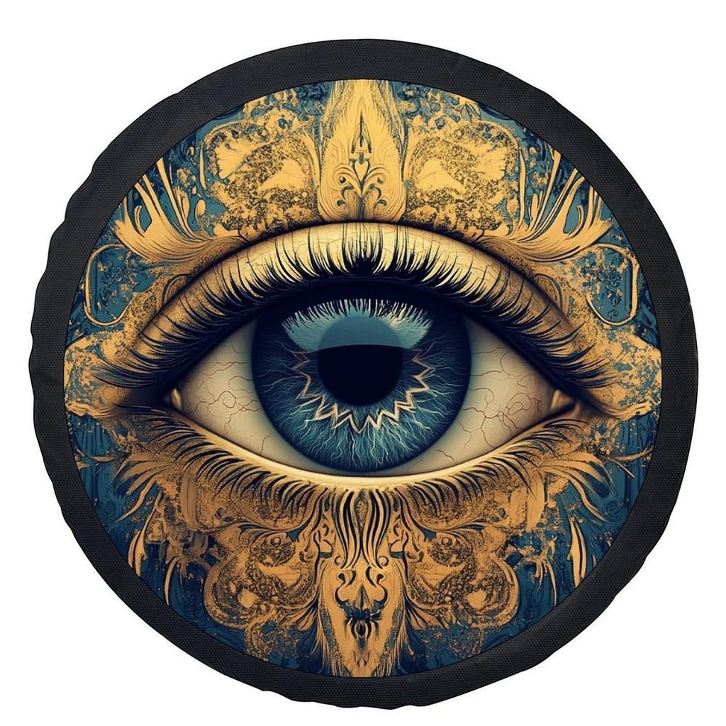 Mystic Third Eye Mandala Tire Cover Universal Wheel Protector Durable Spare Tire Cover