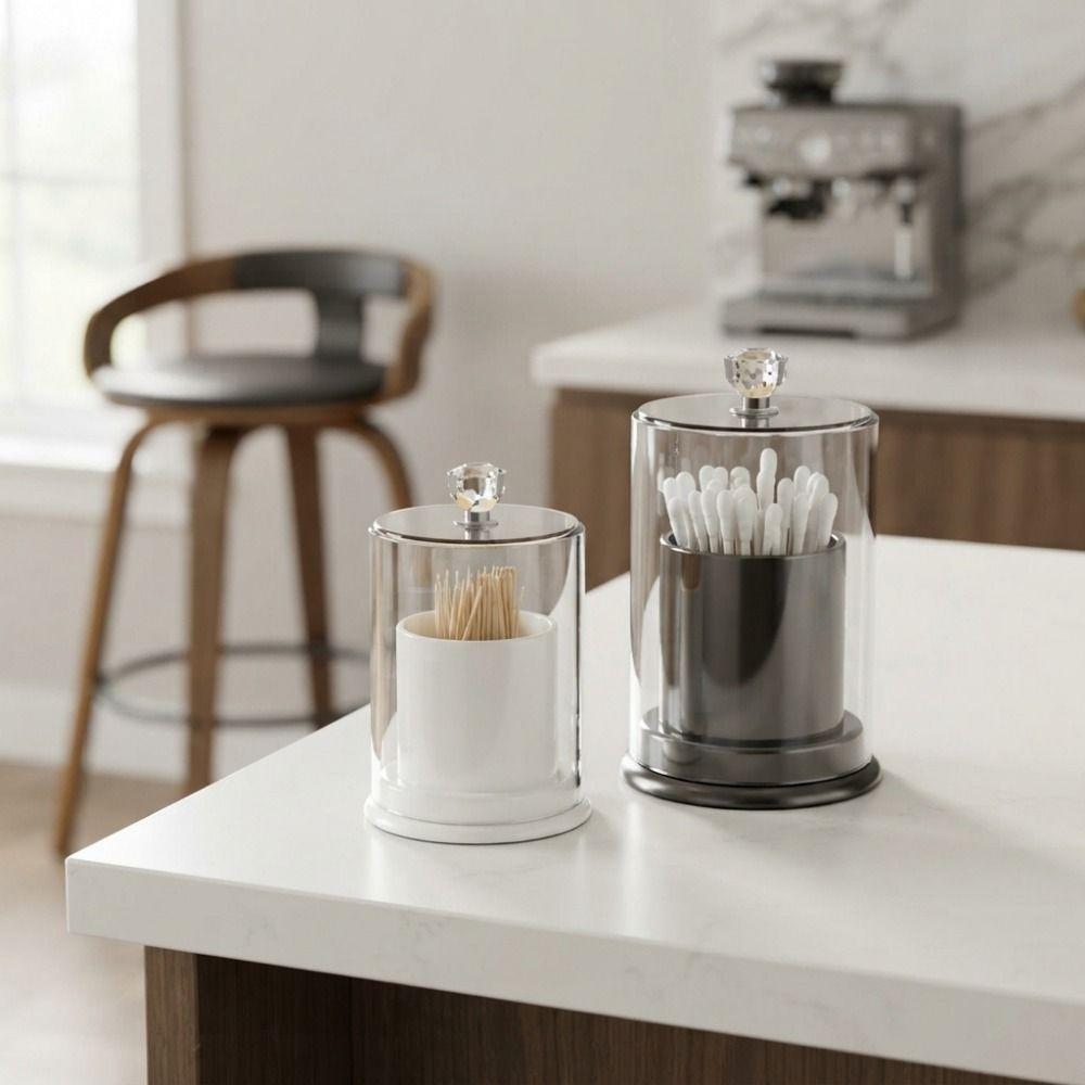 Dust-proof Toothpick Storage Bucket Portable Toothpick Box Convenient Dental Floss Case Desktop