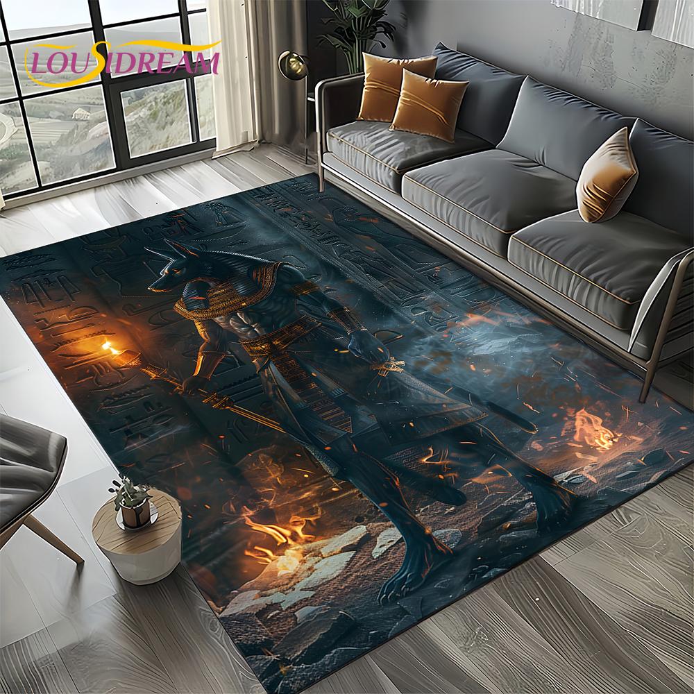 Древний Египет Смерть Анубис Фараон Гор Мифология Ковер Коврик для Гостиной Спальни Дома Дивана, Ковер Нескользящий Коврик для Пола