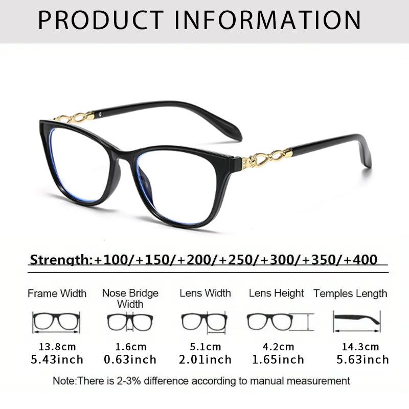Multifocal premium fashion trendy HD blue light blocking glasses, unique vintage cat-eye new women's reading glasses