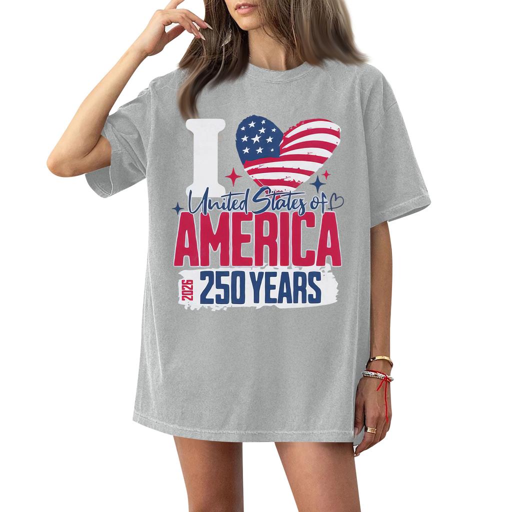 Женская футболка с круглым вырезом и короткими рукавами с принтом