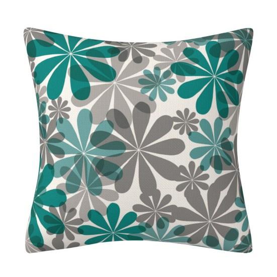 45x45 см современная квадратная подушка Shams с цветочным узором наволочка со скрытой застежкой-молнией диван наволочка для дома