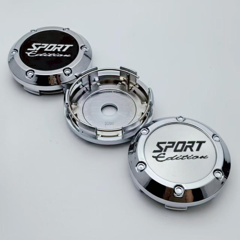 4pcs 66mm Sport Edition Logo Emblem Badge Car Wheel Center Caps Rims Hub Center Dust Cover Wheel Hubcaps Replace Car Accessories