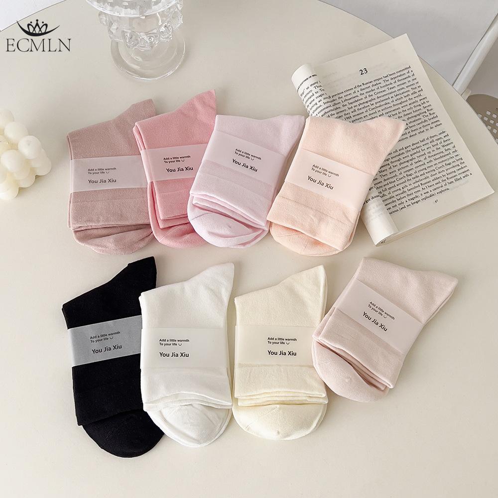 Autumn Winter Soft Comfort Breathable Dress Socks for Women Womens Cotton Crew Socks  Above Ankle Crew Socks for Casual