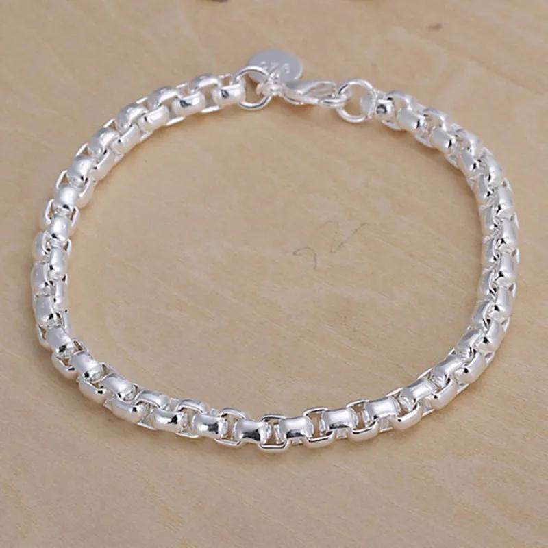 Fine Noble Sterling Solid Chain Bracelet For Women Men Charm Party Gift Wedding Party Fashion Jewelry