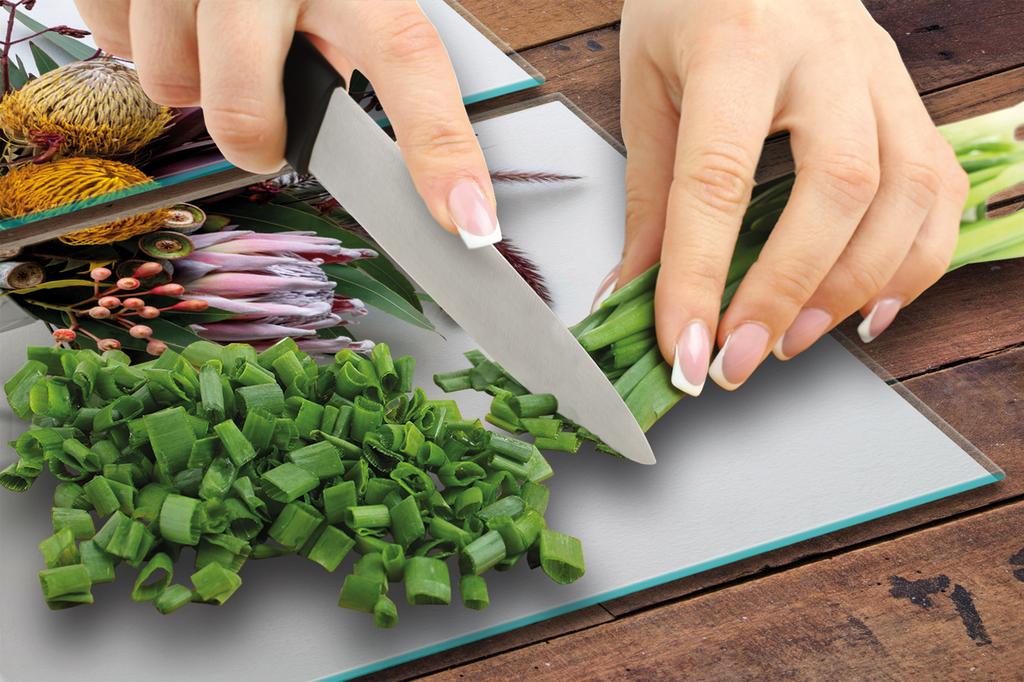 СТЕКЛЯННАЯ ЗАЩИТНАЯ ПАНЕЛЬ ДЛЯ КУХНИ 2x35x52 ЦВЕТЫ