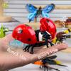 Креативные кубики Moc Насекомые Пчела Стрекоза Муравей Богомол Бабочка Детские собранные игрушки Животные Украшения Подарки