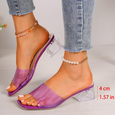 Летние новые тапочки женские трендовые сексуальные туфли большого размера с квадратным носком на тонком каблуке женские повседневные босоножки на высоком каблуке zapatos