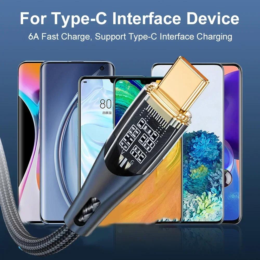 Новинка 2024 года, 120 Вт, кабель USB C, 6А, сверхбыстрая зарядка, зарядное устройство для телефона, кабель типа C для Samsung, Xiaomi, Huawei, Google, кабель USB Type-C для передачи данных