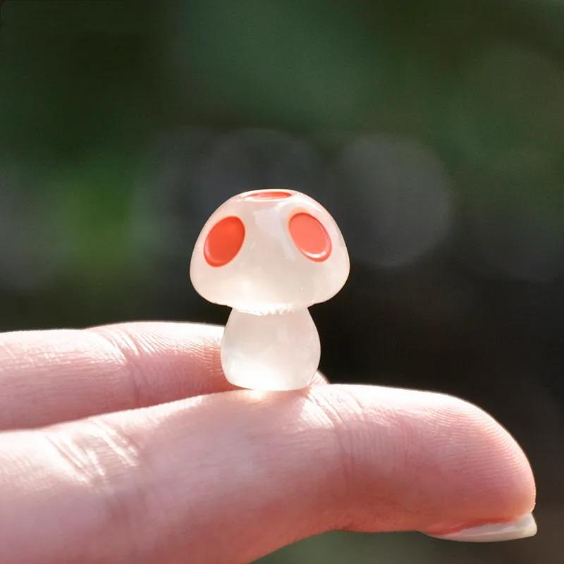 Мини светящийся грибной декор для дома мох ландшафтные украшения светящиеся горшечные украшения миниатюрное садоводство сказочный сад