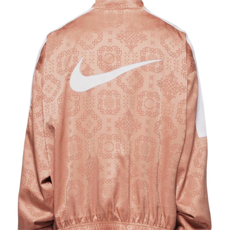 Nike Спортивная куртка X CLOT с шелковым узором розового золота и воротником-стойкой Мужская верхняя одежда CT4083-605