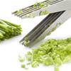 Многофункциональные многослойные ножницы для зеленого лука, нож для резки лука из нержавеющей стали, ножницы для трав, морских водорослей, специй, кухонные ножницы