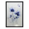 Delikatne Niebieskie Kwiaty Delikatne Niebieskie Kwiaty, 30X40 Cm, Rama Aluminiowa Czarna, Papier Matowy 230 Gsm