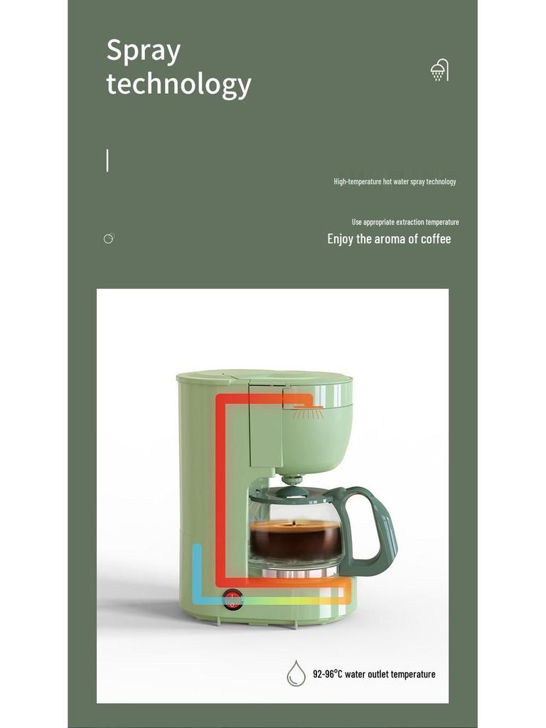 Немецкая автоматическая капельная кофеварка Homezest - Компактный кофейник в американском стиле для дома и офиса