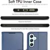 Samsung Galaxy A34 5G Leather Wallet Case, Flip Protective Cover with Wallet Card Holder, Stand and Wrist Strap - PU Leather with Magnetic Closure