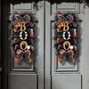 Halloween Swag Wreath for Front Door Scary Mesh Ribbon Boo Swag Garland