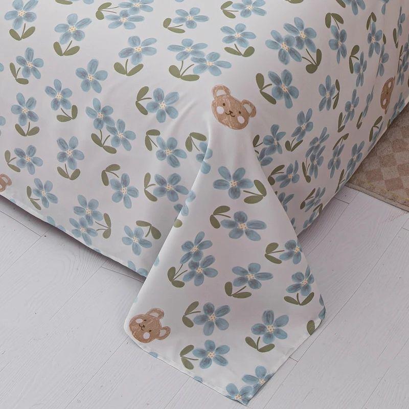 Простыни в цветочном стиле, мягкие, плоские простыни, домашнее постельное белье, односпальные/двуспальные/размера «queen-size», простыни sabanas para cama (Наволочка Нужен заказ)