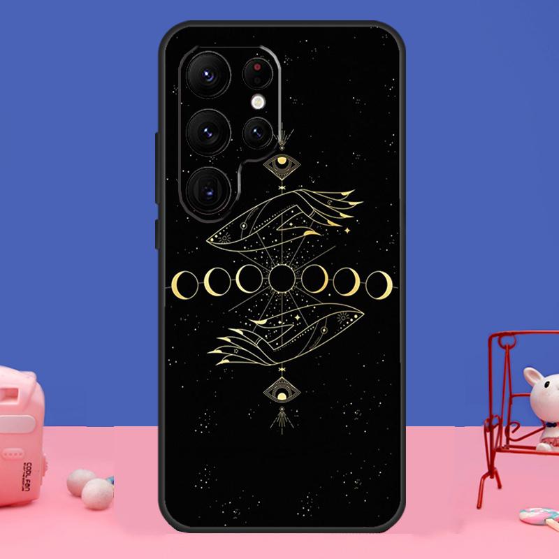 Sun Moon Flowers Case For Samsung Galaxy S24 S23 S22 Ultra S20 S21 FE Note 20 S8 S9 S10 Note 10 Plus Cover