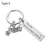 Personalized Stainless Steel Dad Fathers Boyfriend Gifts Keyring Pendant Drive Safe Men Keychain