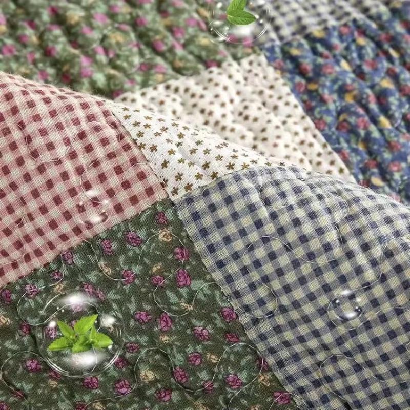 Grid Anti-slip Sofa Mats Living Room High-quality Cotton Quilted Couch Cushion Towel All-inclusive Corner Sofa Cover Decorate