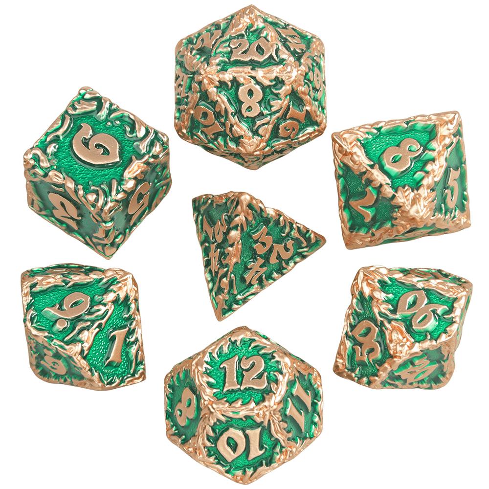 Металлические игральные кости 7 шт. Набор многогранных игральных костей DND для настольной игры DND Roll Playing, аксессуары для настольной игры