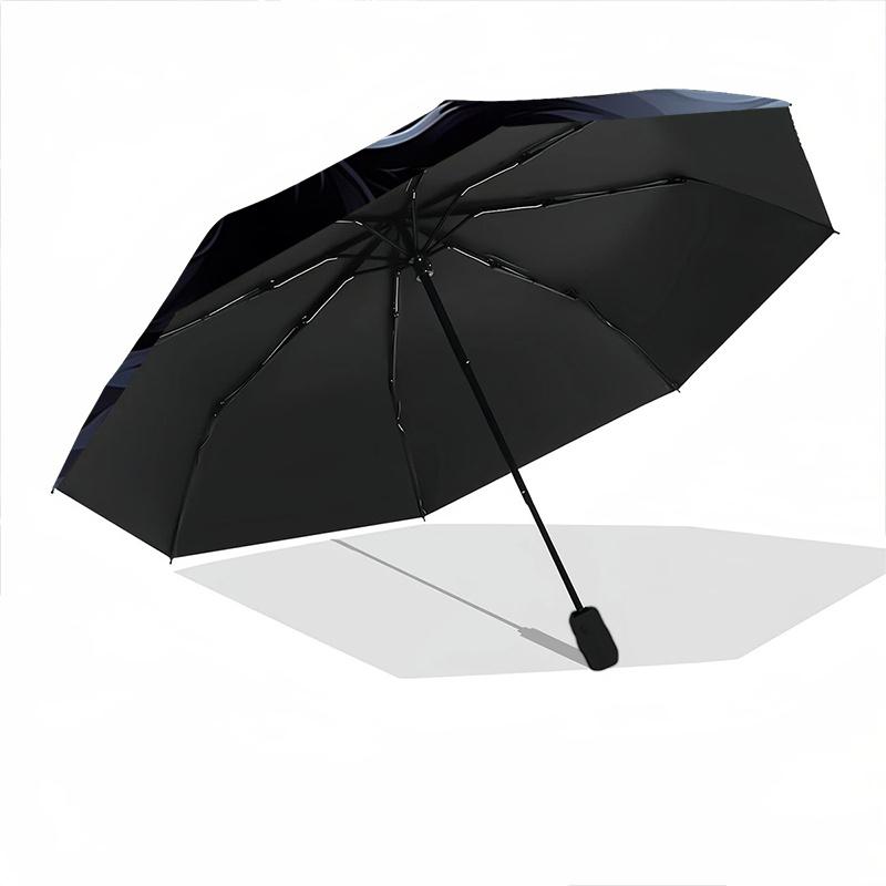 1pc Cool Nine Tailed Fox Pattern Automatic Umbrella is Fashionable and Good-Looking, Suitable for Travel and Daily Use.A029