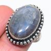 Кольцо из серебра 925 пробы с натуральным лабрадоритом, размер 8 Z4B09