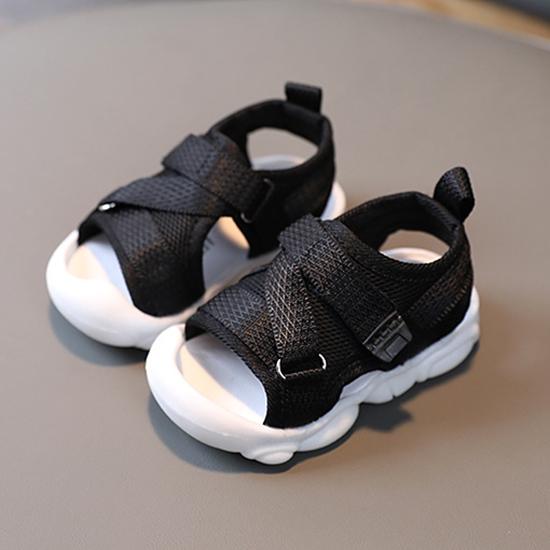 Детские сандалии, однотонные сандалии на липучке для девочек, корейское издание, детская пляжная обувь, летние детские сандалии на мягкой подошве Baotou