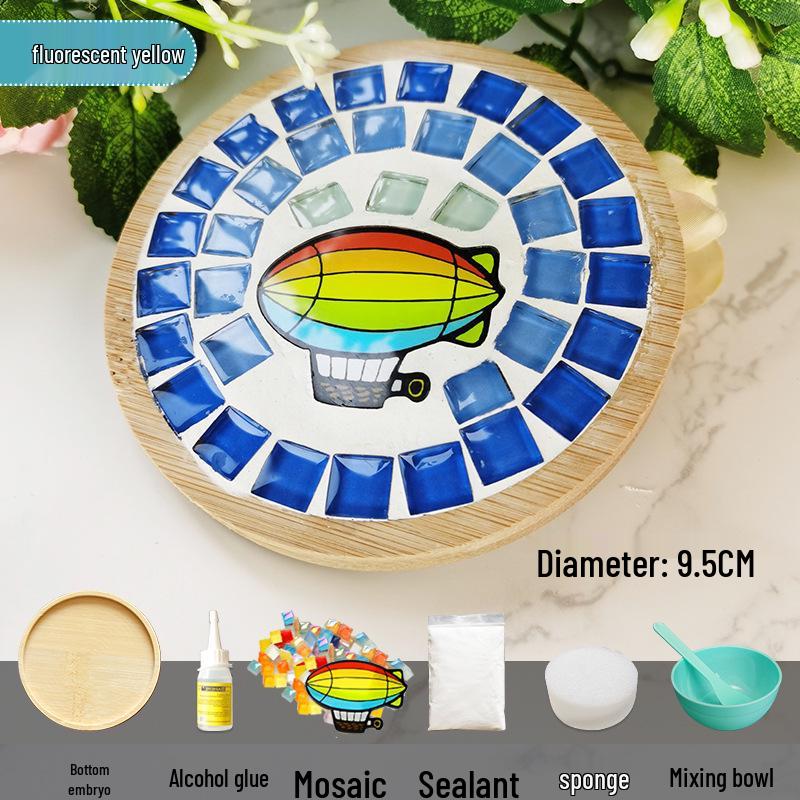 Bamboo Mosaic Coaster DIY Kit for Students and Kids