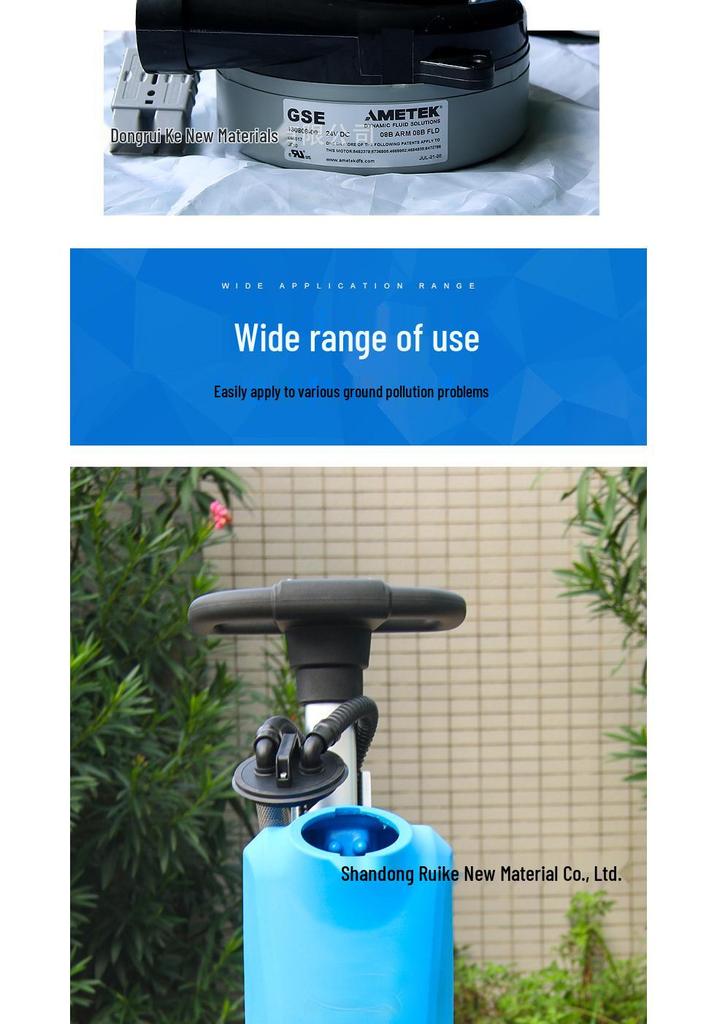 Compact Manual Folding Floor Scrubber and Sweeper for Dust and Sewage.